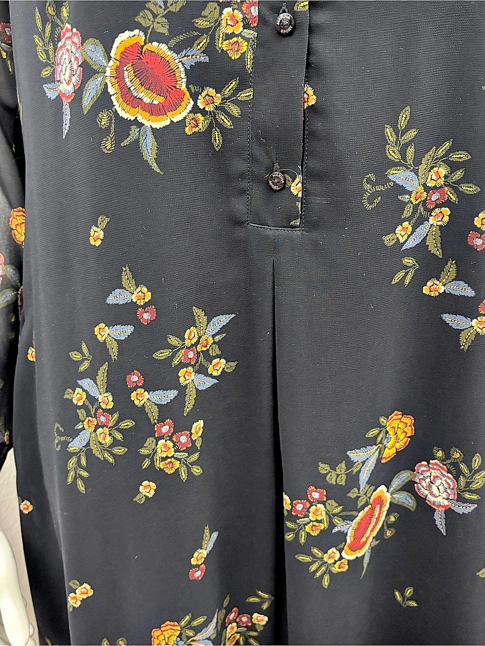 Marina Rinaldi Sport Floral Midi Dress in Black Size 14 - Picture 8 of 12